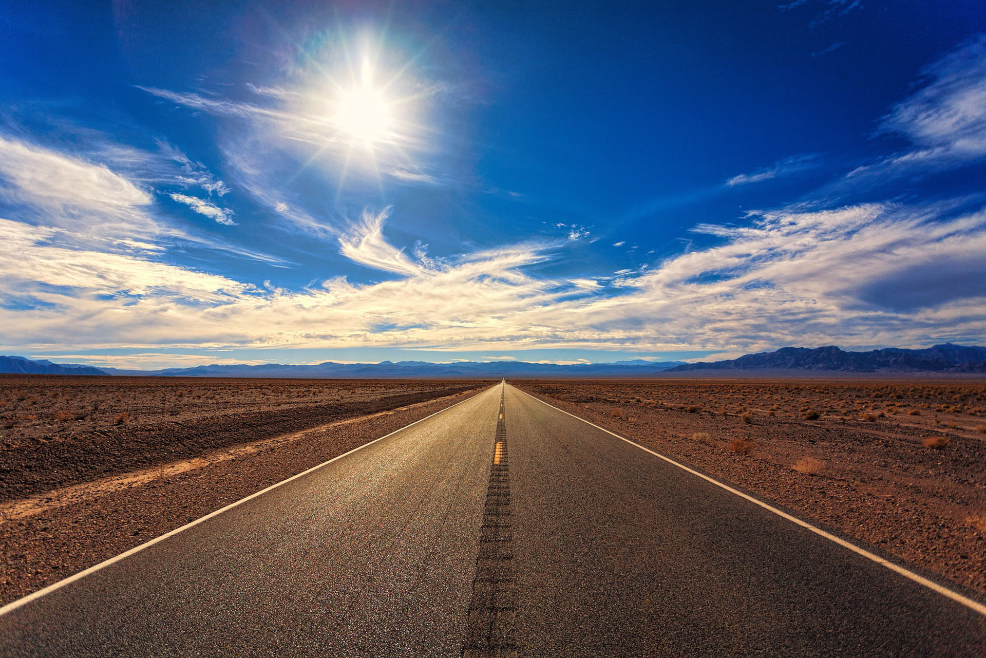 dry dusty road in summer