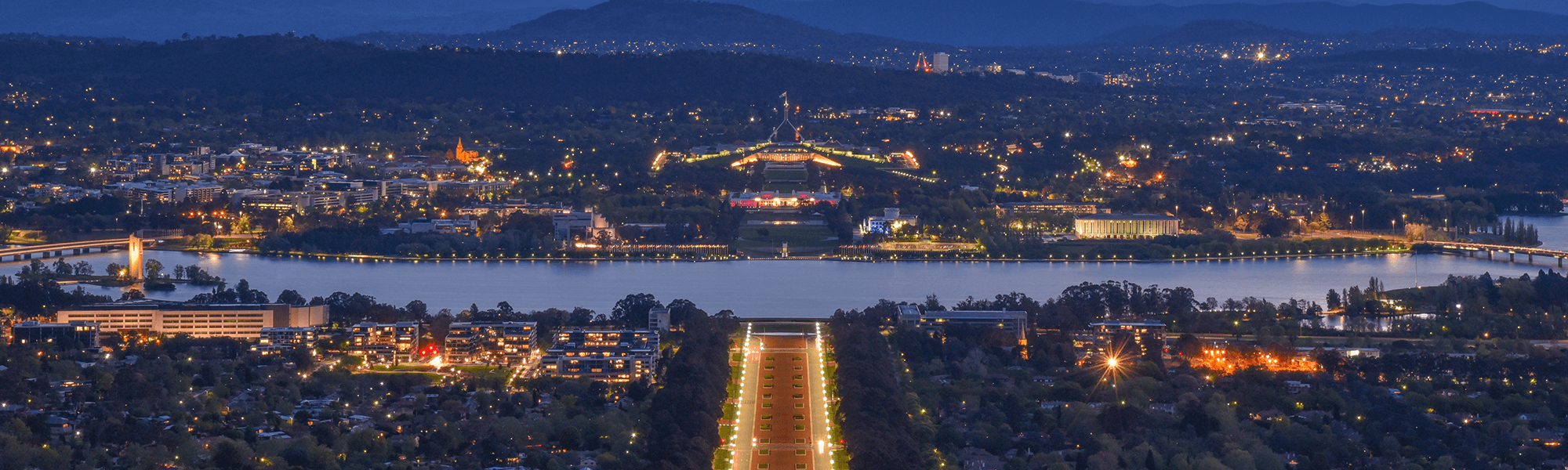 Parliament and Canberra CBD by Night